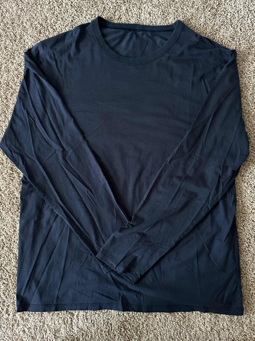 Lululemon Fundamental Long Sleeve T-Shirt - Navy Blue - XL
